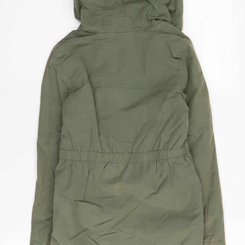 Bench Girls' Green Hooded Parka Coat 7-8 Years