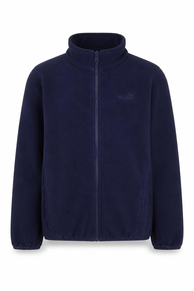 Front view of Peter Storm boys’ blue zip jacket 11-12 years full zip outdoor