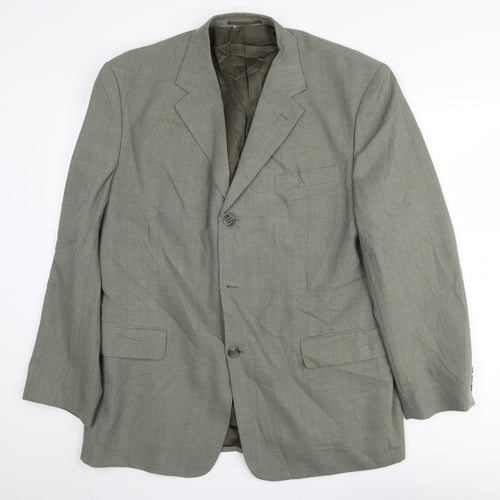 Van Heusen Men's Green Blazer Size 44 Regular Fit
