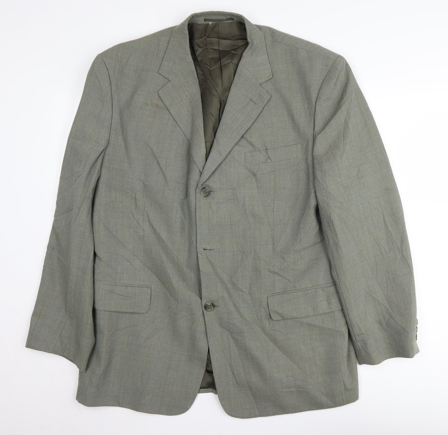 Van Heusen Men's Green Blazer Size 44 Regular Fit