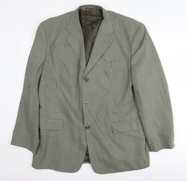 Van Heusen Men's Green Blazer Size 44 Regular Fit