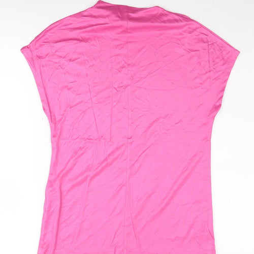 Jaeger Women's Pink Mock Neck Top, Size 10, Viscose