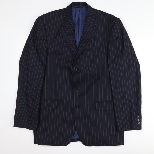 Austin Reed Men's Blue Striped Blazer, Size 40R, Business Formal