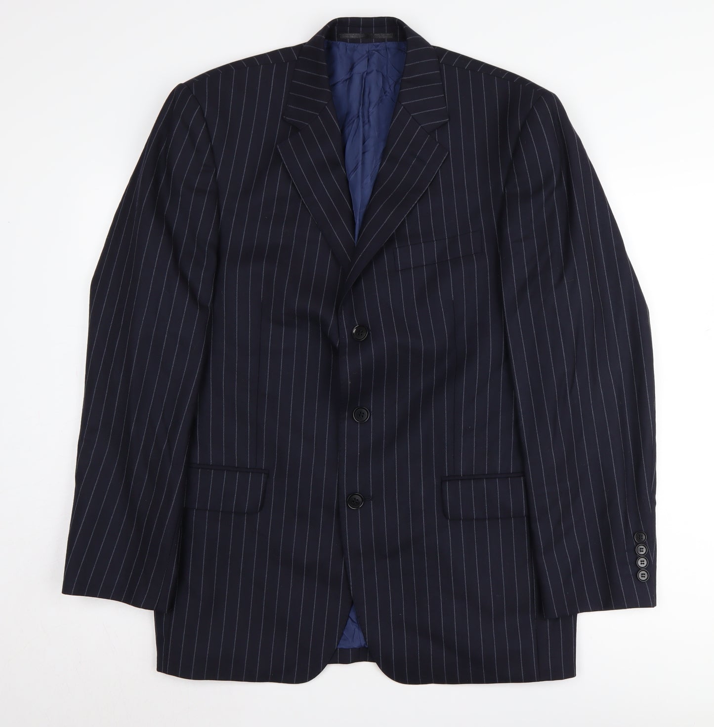 Austin Reed Men's Blue Striped Blazer, Size 40R, Business Formal