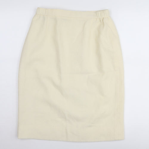 Alexon Women's Ivory Pencil Skirt Size 14, Wool Blend