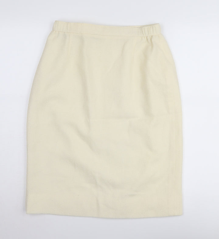 Alexon Women's Ivory Pencil Skirt Size 14, Wool Blend