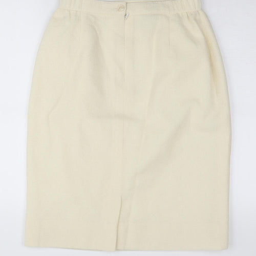 Alexon Women's Ivory Pencil Skirt Size 14, Wool Blend