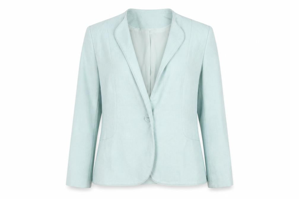 Front view of Eastex Women's Green Blazer, size 10