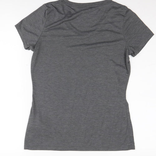 Asics Women's Grey M Basic V-Neck T-Shirt