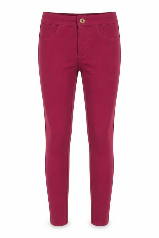 Front view of Abercrombie & Fitch Kids girls’ red skinny jeans 14 slim