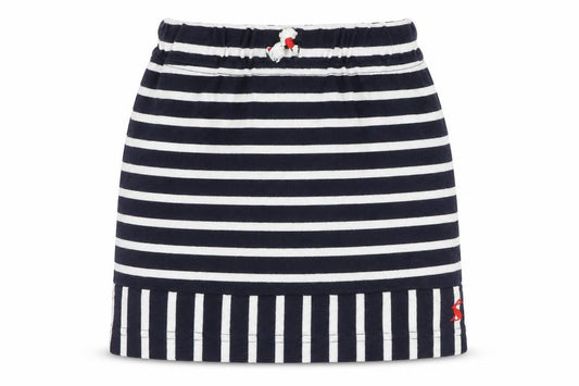 Joules Girls Black Striped Jersey Skirt 4 Years Summer