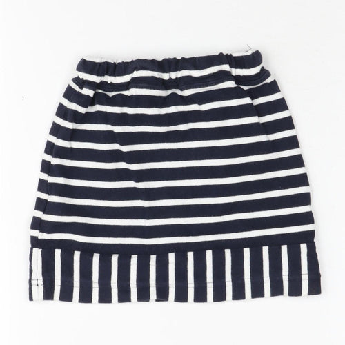 Joules Girls Black Striped Jersey Skirt 4 Years Summer