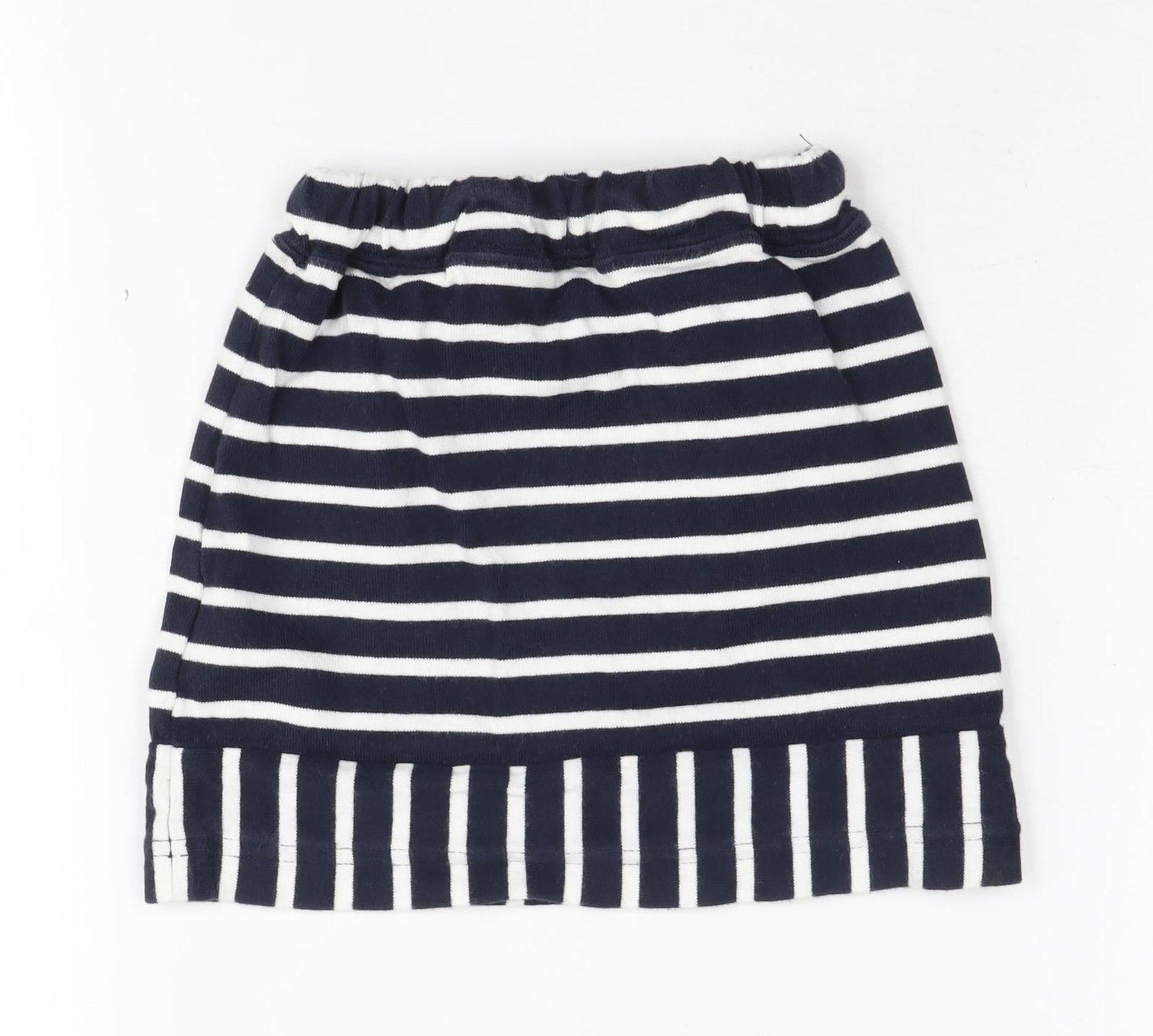 Joules Girls Black Striped Jersey Skirt 4 Years Summer