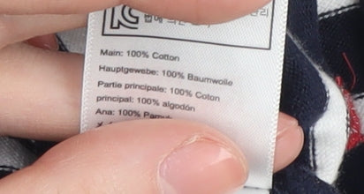 Joules Girls Black Striped Jersey Skirt 4 Years Summer