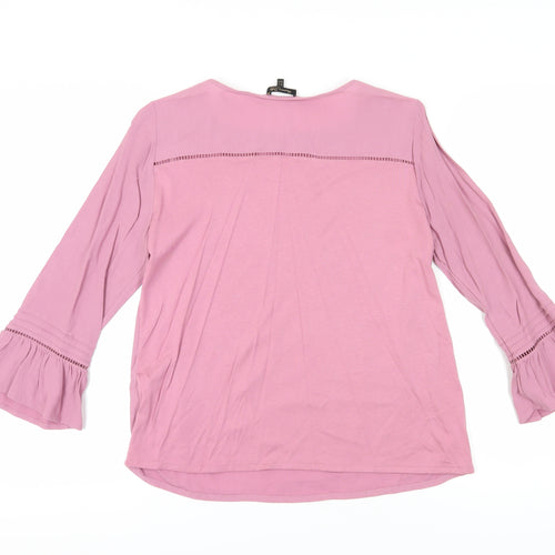 Massimo Dutti Women's Pink Tunic Blouse, M, Square Neck