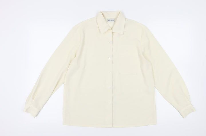 Alexon Women’s Ivory Button-Up Shirt, Size 10