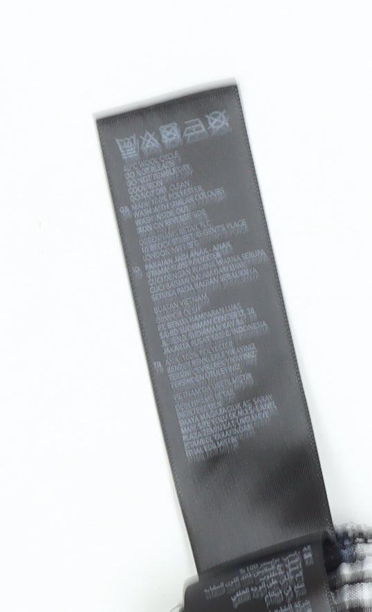 Jasper Conran Girls Black Gingham Cropped Button-Up Shirt 11 Years