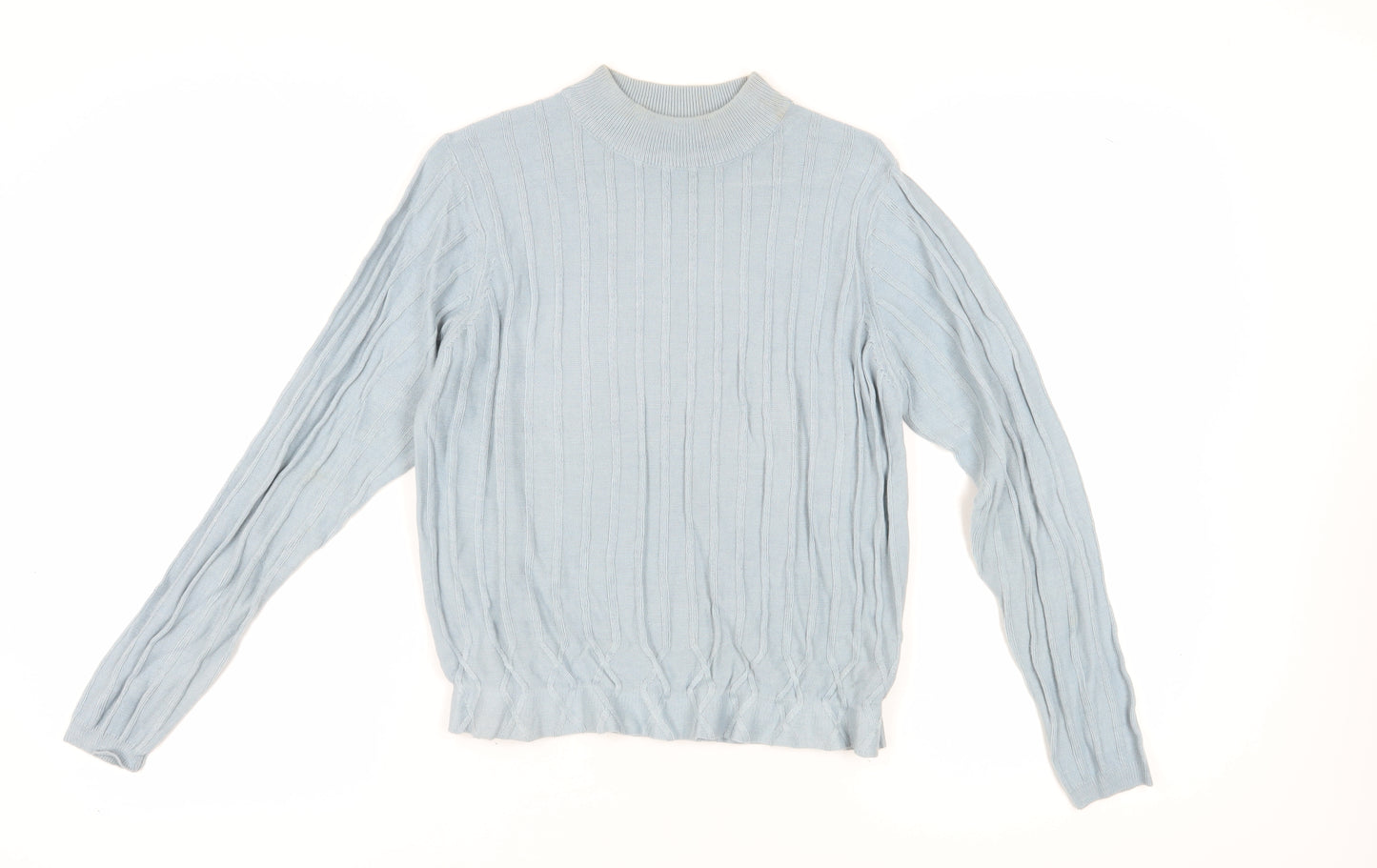 Honor Millburn Women's Blue Cable-Knit Pullover Jumper Size 10-12
