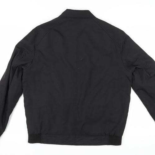 Jeff Banks Men's Black Bomber Jacket, Medium, Collared