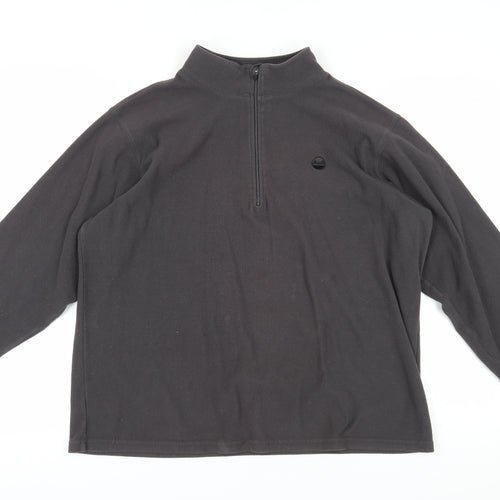Wrangler Men's Black L 1/2 Zip Fleece Sweatshirt