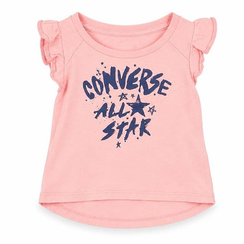 Converse Pink T-Shirt for Unisex Babies in Graphic Design
