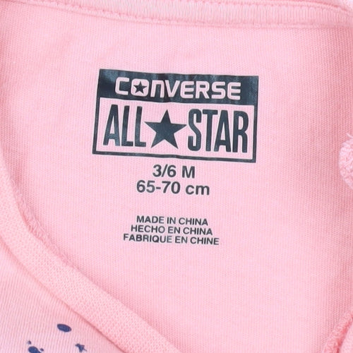 Converse Pink T-Shirt for Unisex Babies in Graphic Design