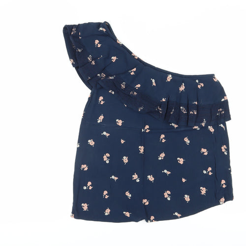 Abercrombie & Fitch Women's Blue Floral Blouse, Size S