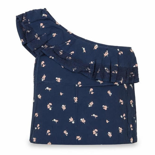 Abercrombie & Fitch Women's Blue Floral Blouse, Size S