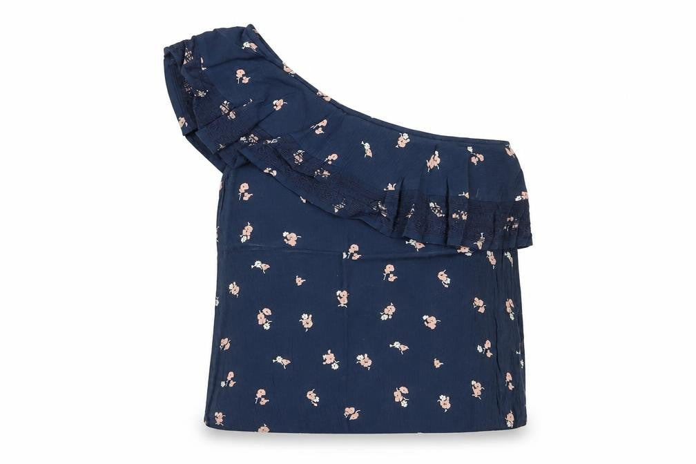 Abercrombie & Fitch Women's Blue Floral Blouse, Size S