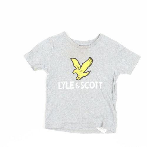Lyle & Scott Boys Grey Logo T-Shirt, 2 Years