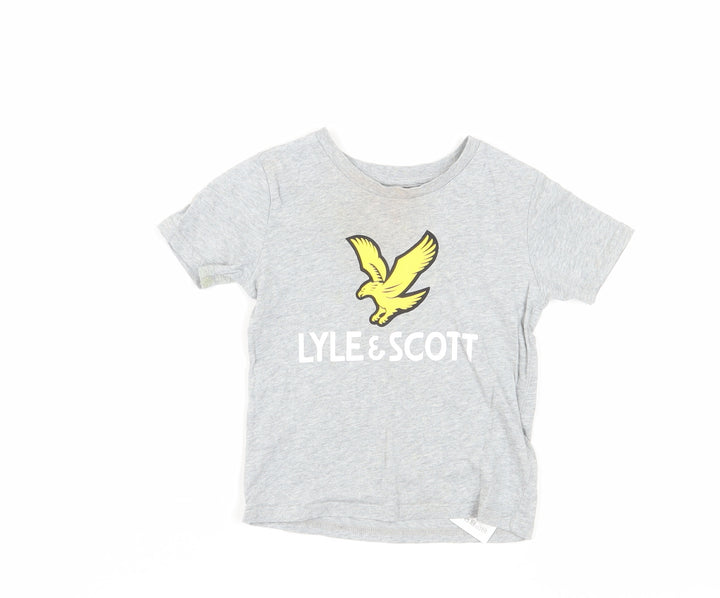 Lyle & Scott Boys Grey Logo T-Shirt, 2 Years