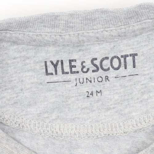 Lyle & Scott Boys Grey Logo T-Shirt, 2 Years