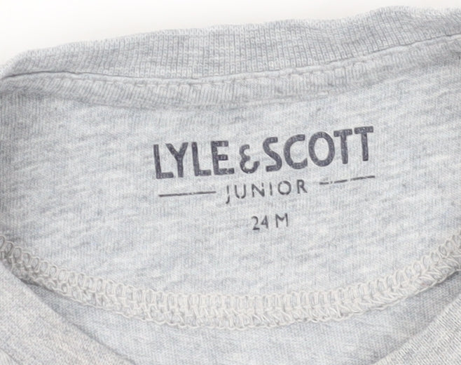 Lyle & Scott Boys Grey Logo T-Shirt, 2 Years