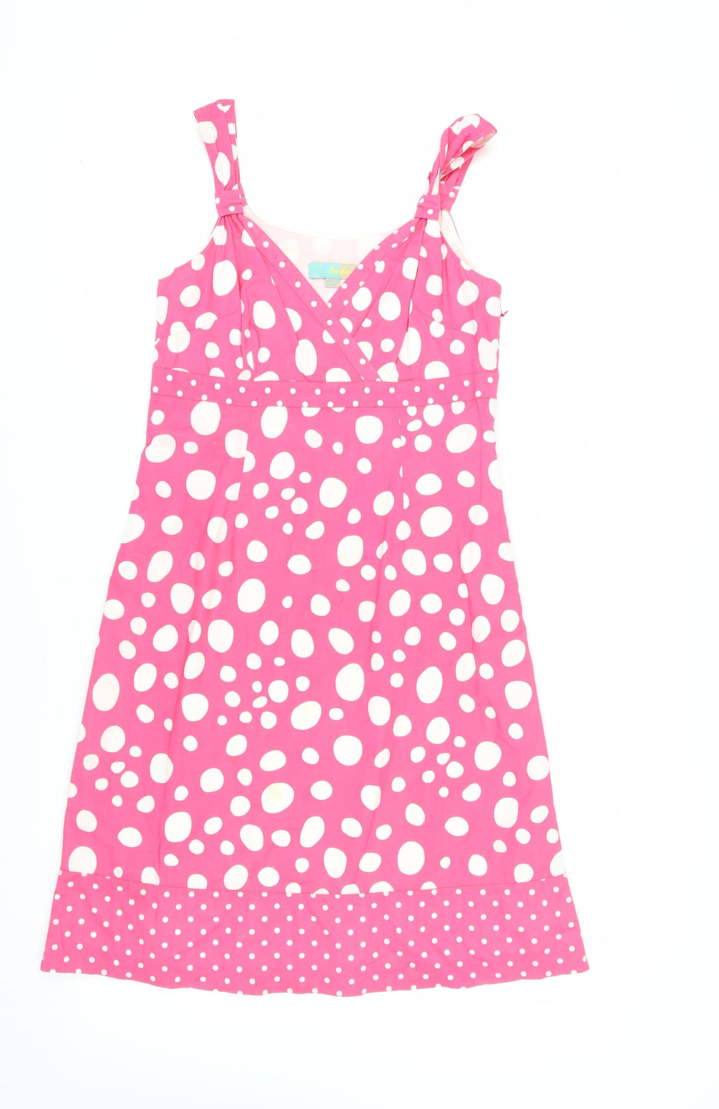 Boden Women's Pink Polka Dot A-Line Dress Size 12