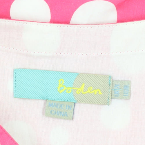 Boden Women's Pink Polka Dot A-Line Dress Size 12