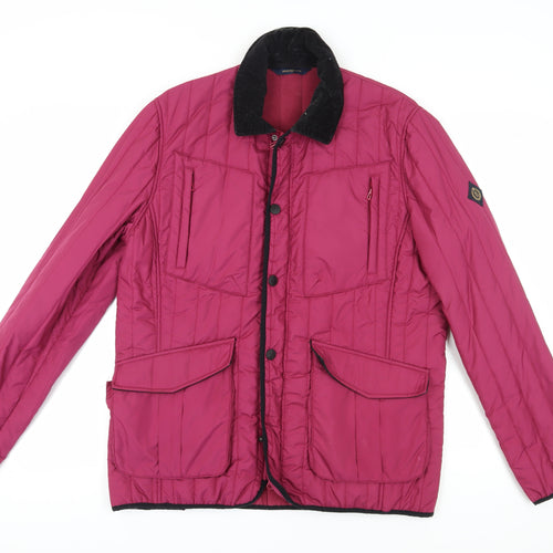 Henri Lloyd Men's Pink Quilted Winter Jacket L