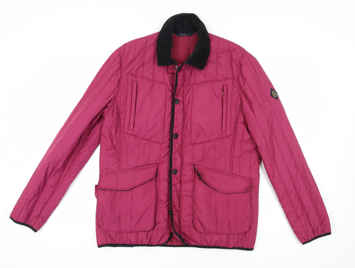 Henri Lloyd Men's Pink Quilted Winter Jacket L