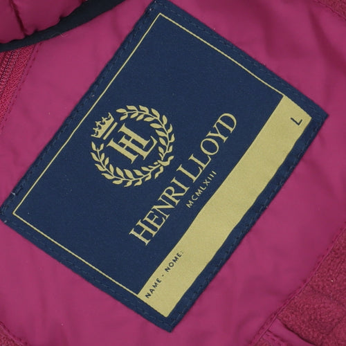 Henri Lloyd Men's Pink Quilted Winter Jacket L
