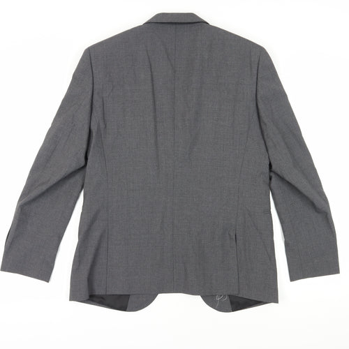 T.M. Lewin Men's Grey Blazer 40S Regular Fit Business