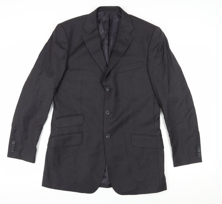 T.M.Lewin Men's Grey 40L Wool Suit Jacket