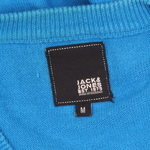 Jack & Jones Men's Blue Henley Jumper M