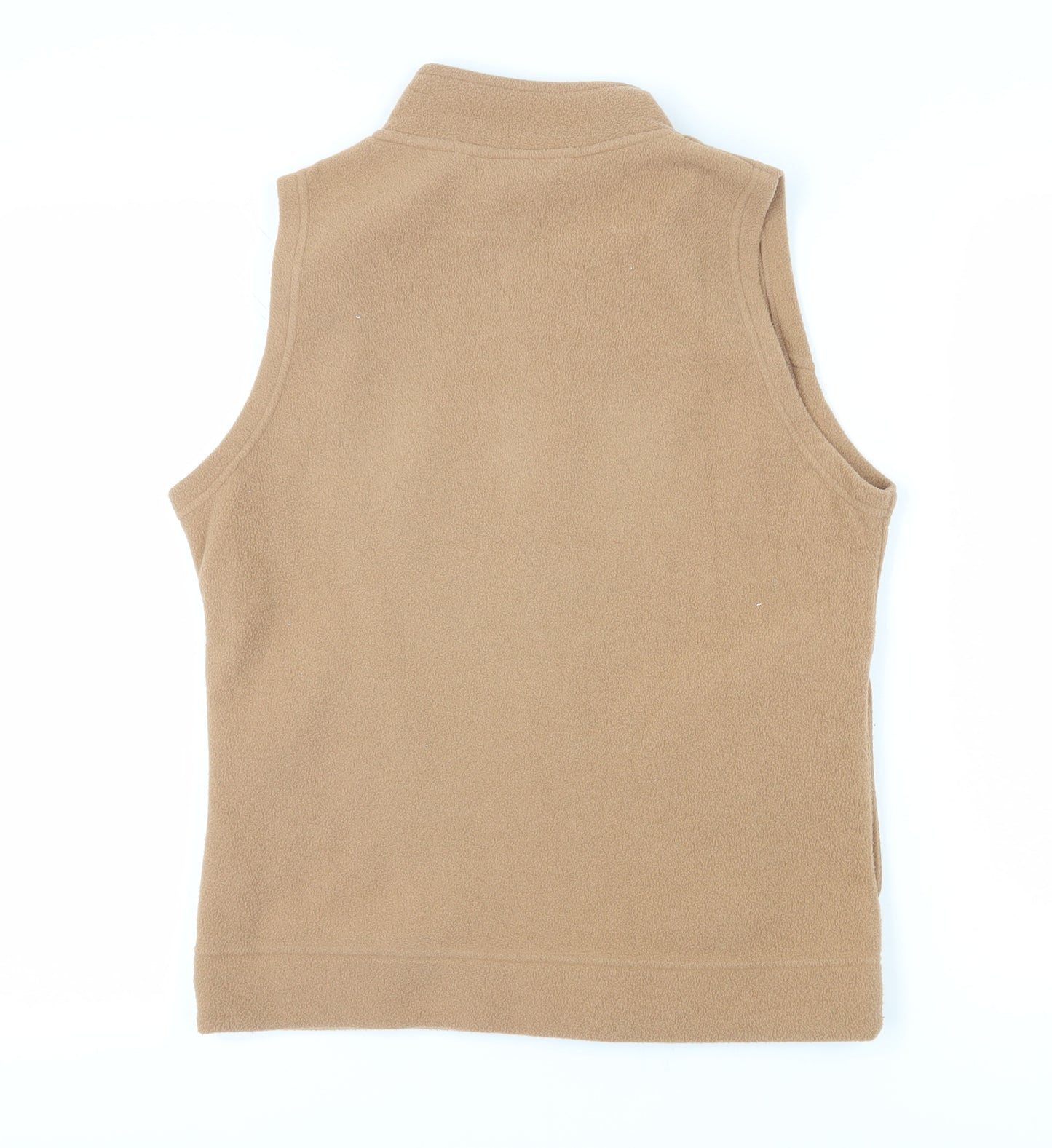 EWM Women's Brown Fleece Waistcoat S Zip Casual