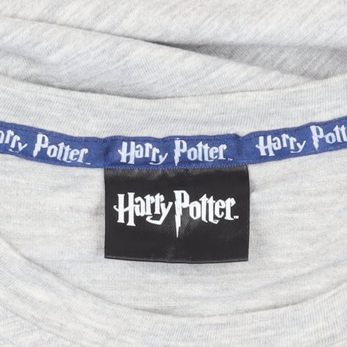 Harry Potter Unisex Grey T-Shirt, Size S, Long Sleeve