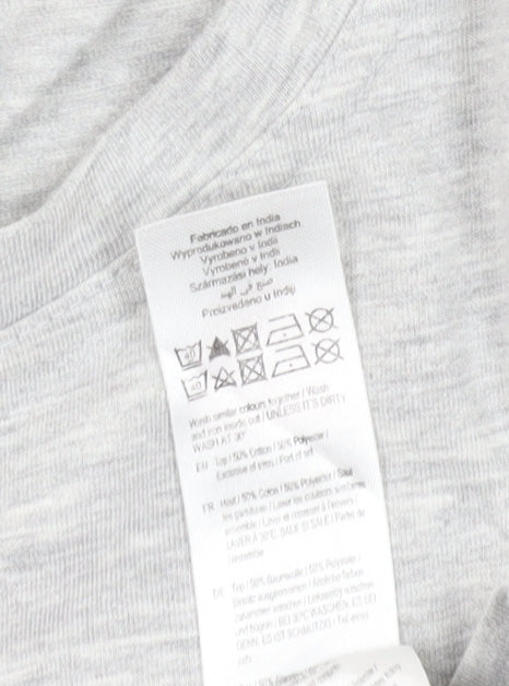 Harry Potter Unisex Grey T-Shirt, Size S, Long Sleeve