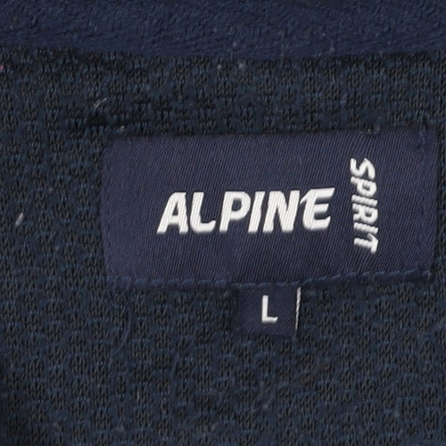Alpine Spirit Blue Fleece Pullover Sweatshirt L Unisex