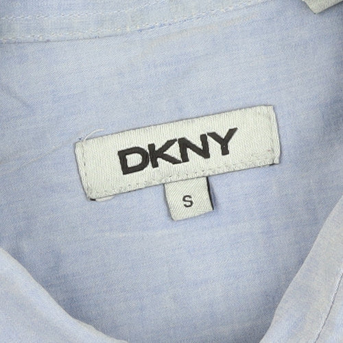 DKNY Men's Slim Fit Blue Button-Up Shirt, Size S
