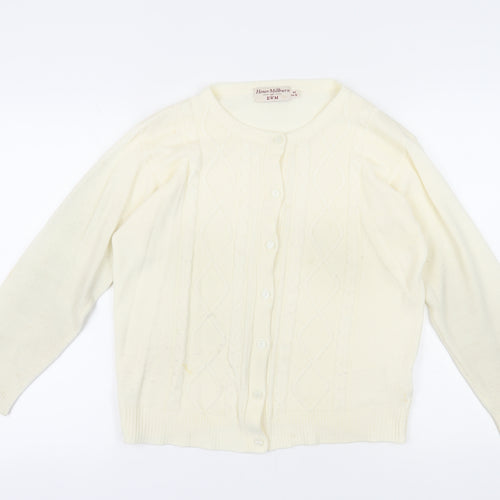 Honor Millburn Women's Ivory Cardigan 14 M Button Knit