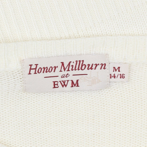 Honor Millburn Women's Ivory Cardigan 14 M Button Knit