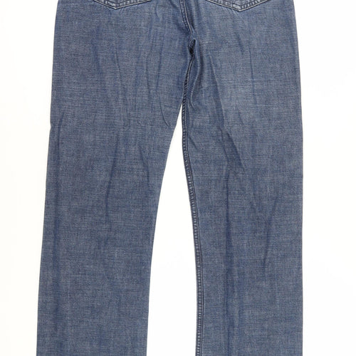 Moss Men's Blue Straight Jeans Size 32