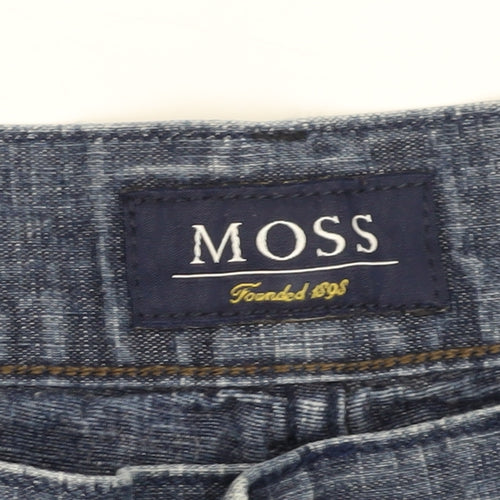 Moss Men's Blue Straight Jeans Size 32